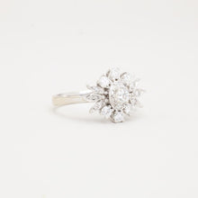 Ring mit Diamant (0,7 ct) in 14K Weißgold Größe 8½ | Echt