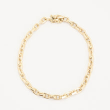 Anchor chain Bracelet in 14K Gold, 8.27 inches | Solid Gold | Fine