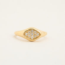 Ring with diamond (0.09 ct) in 18K Gold size 5 | Solid Gold | Fine