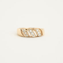 Ring with and Zirconia in 14K Gold size 6 | Vintage Solid Gold