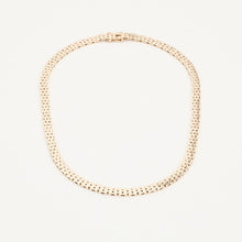 Brick Necklace in 14K Gold, 15.35 inches | Vintage Solid Gold