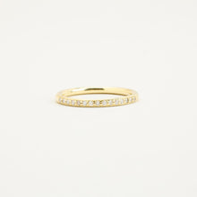 Ring with diamond (0.06 ct) in 14K Gold size 8¾ | Solid Gold | Fine