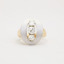Ring with diamond (1.02 ct) in 14K Gold and white gold size 7