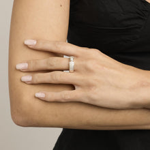 Ring with diamond (0.44 ct) in 14K White gold size 6½ | Real Genuine