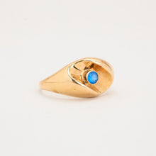Ring with and synthetic spinel in 14K Gold size 6 | Real Genuine