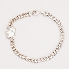 Elephant Chopard Curb Bracelet with diamond (0.04 ct) in 18K White gold