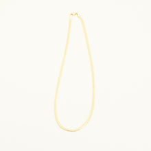 Flat snake chain Necklace in 14K Gold, 18.11 inches | Vintage Solid
