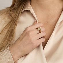 Ring with and pearl in 14K Gold size 6 | Vintage Solid Gold