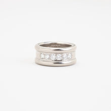 Ring with diamond (0.74 ct) in 14K White gold size 5¾ | Solid Gold
