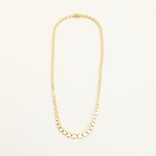 Brick Necklace in 14K Gold, 15.75 inches | Vintage Solid Gold