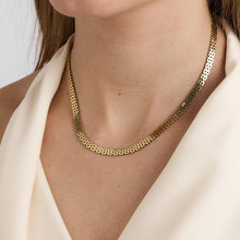 Brick Necklace in 14K Gold, 16.34 inches | Solid Gold | Fine Jewelry