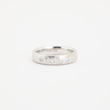 Ring mit Diamant (0,07 ct) in 14K Weißgold Größe 5¾ | Massivgold
