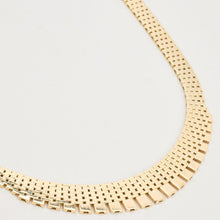 Brick Necklace in 14K Gold, 15.35 inches | Real Genuine Gold