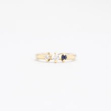 Ring with diamond (0.46 ct) in 14K Gold and white gold size 8