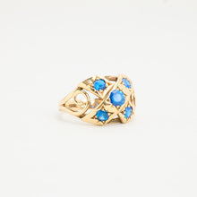 Ring with and synthetic spinel in 14K Gold size 6¾ | Solid Gold
