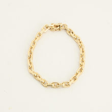 BNH Ankerkettenarmband aus 14 Karat Gold, 7,68 Zoll | Vintage Massiv