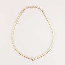 Necklace with diamond (0.27 ct) in 14K Gold and white gold, 17.32