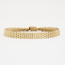 Brick Bracelet in 14K Gold, 7.48 inches | Vintage Solid Gold