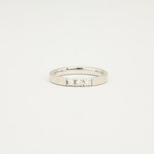Ring with diamond (0.13 ct) in 14K White gold size 7¼ | Solid Gold