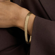 Brick Bracelet in 14K Gold, 7.48 inches | Vintage Solid Gold