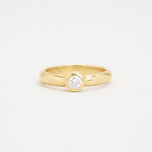 Ring with diamond (0.27 ct) in 14K Gold size 6½ | Real Genuine Gold