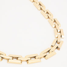 Block Necklace in 14K Gold, 16.3 inches | Vintage Solid Gold