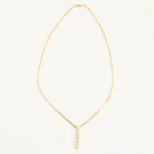 Byzantine chain Necklace with and glass in 14K Gold, 25.98 inches