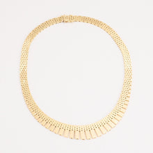 Brick Necklace in 14K Gold, 15.35 inches | Vintage Solid Gold