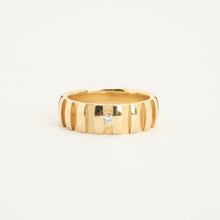 Ring with diamond (0.05 ct) in 14K Gold size 6¾ | Real Genuine Gold