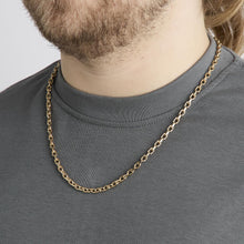 Anchor chain Necklace in 14K Gold, 22.24 inches | Vintage Solid Gold