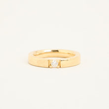 Ring with diamond (0.1 ct) in 14K Gold size 7¼ | Solid Gold