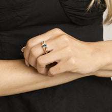 Ring with and Zirconia in 14K Gold size 6 | Vintage Solid Gold