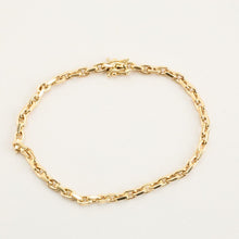 BNH Genuine 8K Gold Anchor Chain Bracelet, 7.48 inches, Classic Nautical Style, Durable Everyday Jewelry