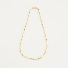 Brick Necklace in 14K Gold, 15.75 inches | Vintage Solid Gold | Fine
