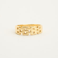 Brick Ring in 14K Gold size 6 - 6½ | Vintage Solid Gold | Fine