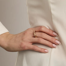 Ring with diamond (0.05 ct) in 18K Rose gold size 6¾ - 7¼ | Solid