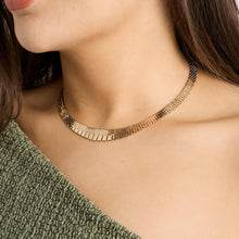 Brick Necklace in 14K Gold, 15.94 inches | Vintage Solid Gold