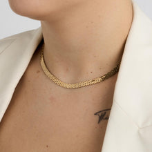 Brick Necklace in 14K Gold, 15.94 inches | Vintage Solid Gold