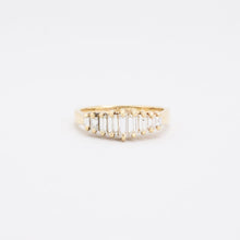 Ring with diamond (0.5 ct) in 14K Gold size 6 | Vintage Solid Gold