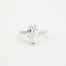 Ring with diamond (2.77 ct) in 14K White gold size 7¼ | Real Genuine