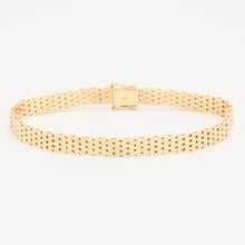 Brick Bracelet in 14K Gold, 7.87 inches | Solid Gold | Fine Jewelry