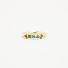 Ring with and emerald in 14K Gold size 4½ | Vintage Solid Gold