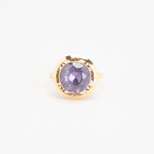 Ring with and synthetic sapphire in 14K Gold size 9¼ | Solid Gold