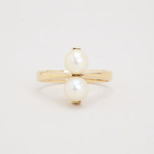 Ring with and pearl in 14K Gold size 6 | Real Genuine Gold | Fine