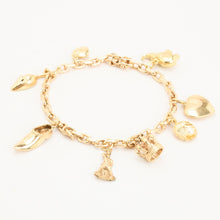 Anchor chain Bracelet with and pearl in 14K Gold, 7.09 inches | Real