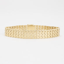 Vintage 14K Solid Gold Y-Link Bracelet, Mid-Century Modern Inspired, Box Clasp Chain, 7.09″ Wrist