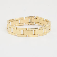 Block Bracelet in 14K Gold, 7.48 inches | Vintage Solid Gold