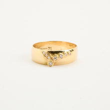 Ring with diamond (0.16 ct) in 14K Gold size 11¼ | Vintage Solid