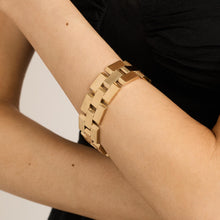 Block Bracelet in 8K Gold, 7.28 inches | Real Genuine Gold | Premium