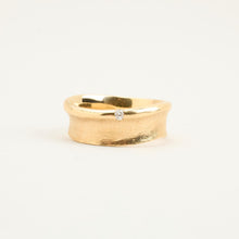 Ring with diamond (0.04 ct) in 14K Gold size 6½ | Solid Gold | Fine